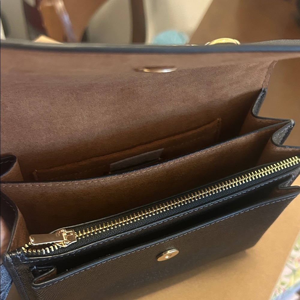 Coach Black Crossbody Bag with Gold Accents - Picture 2 of 3